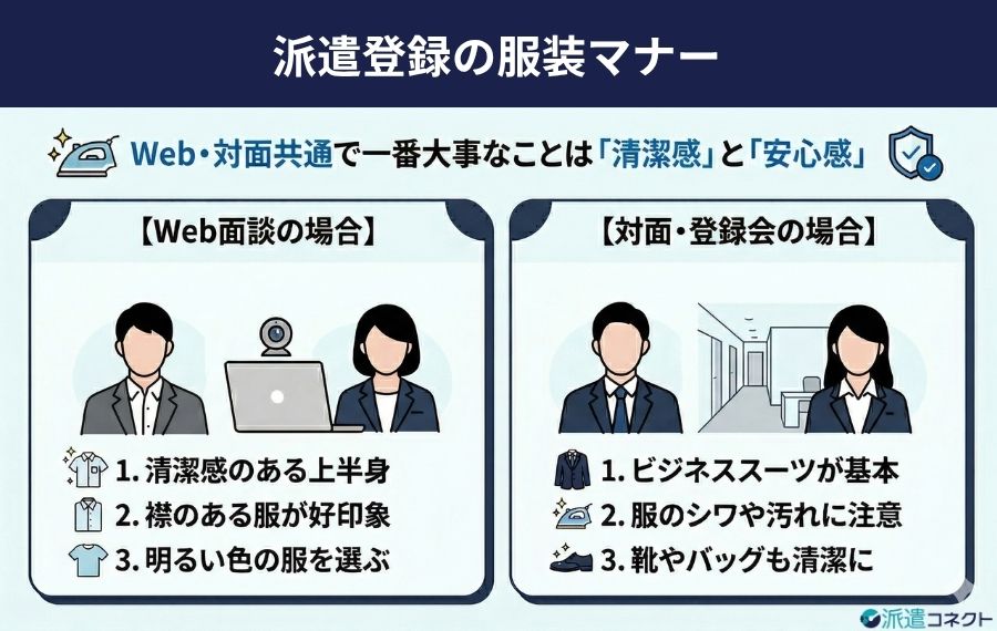 派遣登録の服装マナー