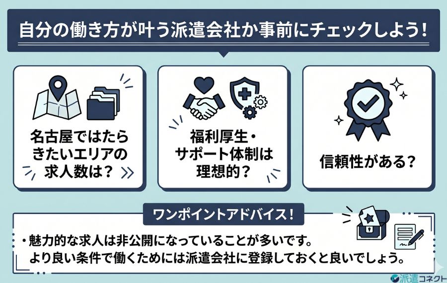 名古屋の派遣会社事前チェック