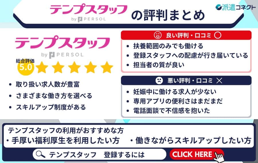 テンプスタッフまとめ